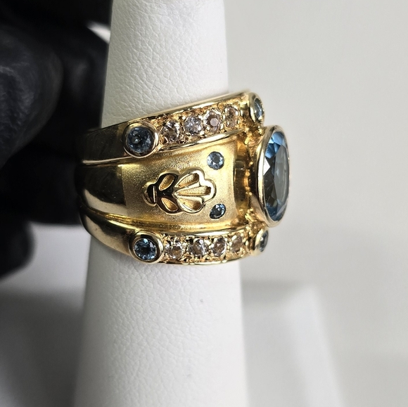 Watch Video / Imperial Majesty: Sterling Silver 925 Topaz Ring - Picture 5 of 10